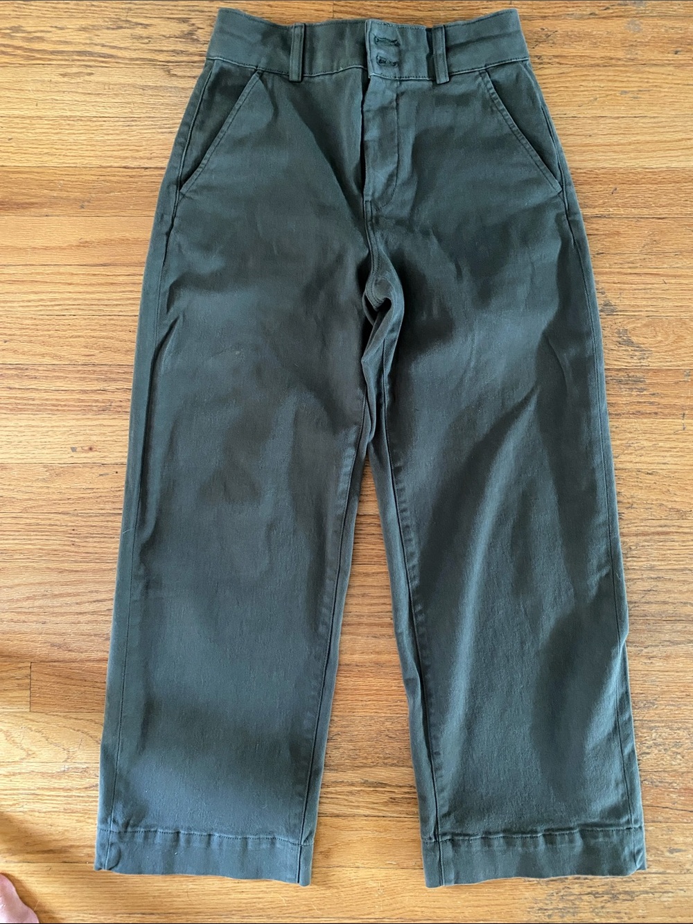 Everlane Women's Wide Leg Pants in Dark Green